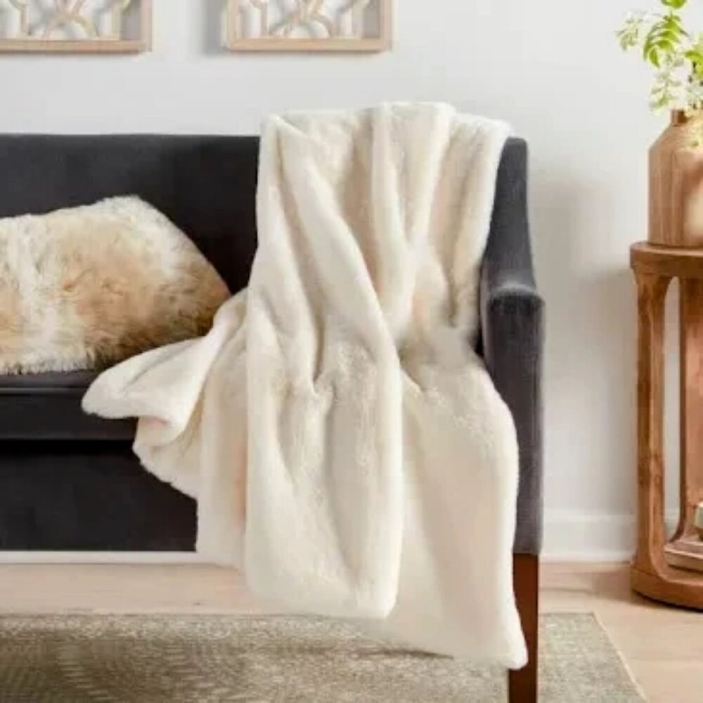 Small Lush Faux Fur Throw Blanket